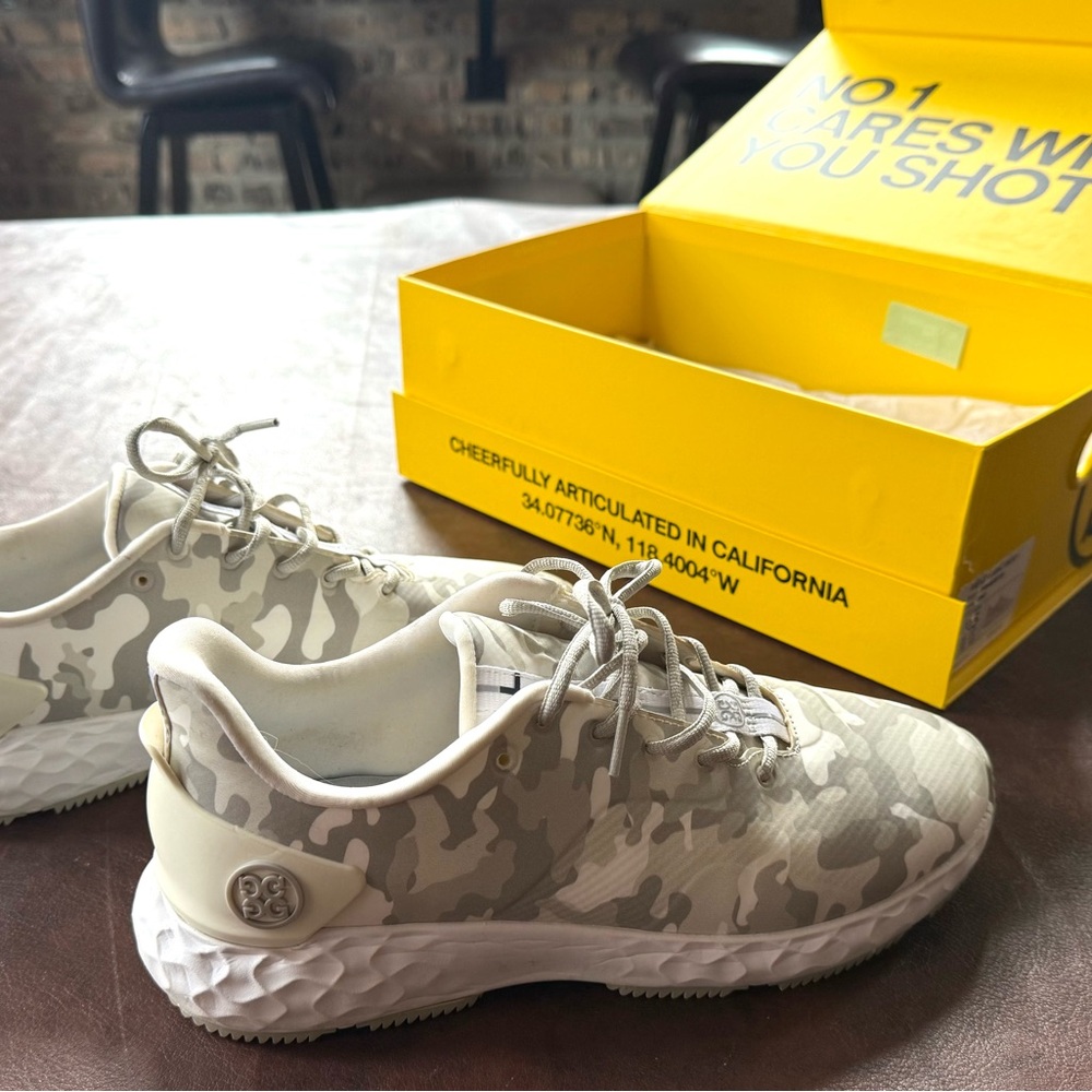 G/Fore G4 MG4+ Gray Camo Casual Spikeless Golf Shoe G4MS22EF29